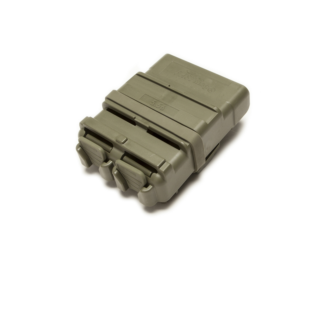  FASTmag  five five six belt version in Camo Green color in a perspective view over a white background.